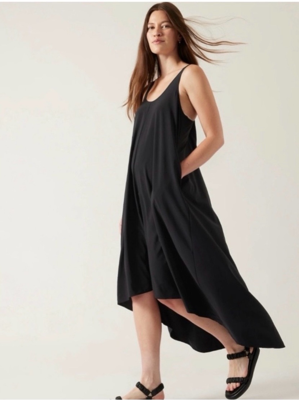 Athleta Black Racerback Active Tank Dress